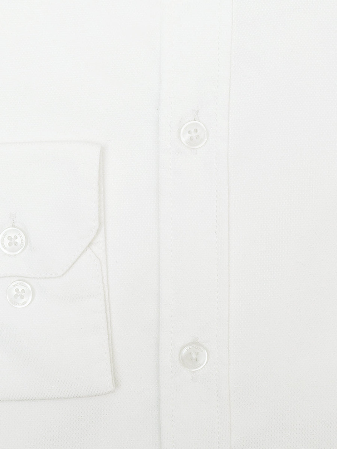 Brumano Ready To Wear Shirts Men 1 Piece Cotton White Dobby Structured Formal Shirt Luxe 0-32-025-4395 - Summer Collection