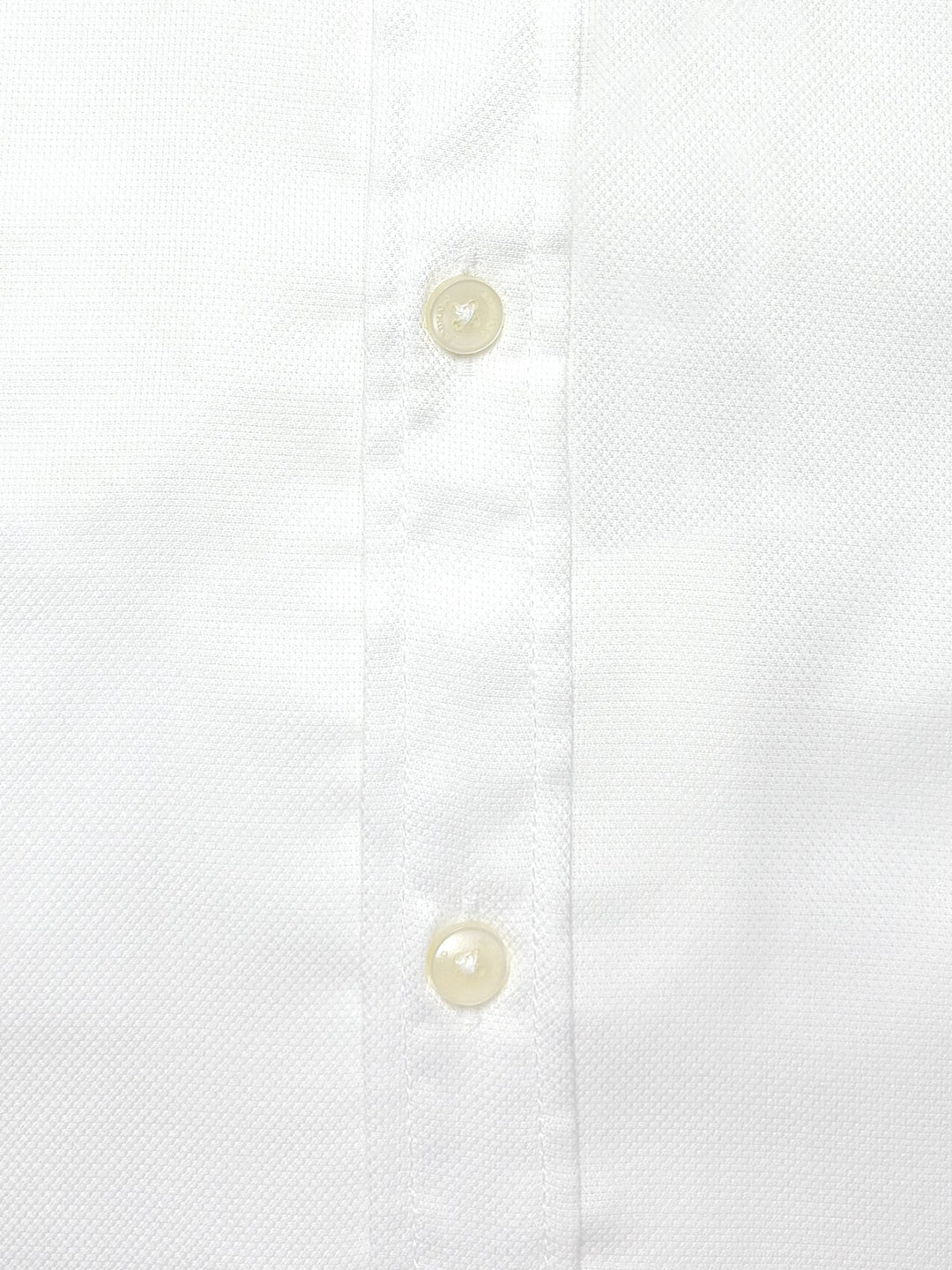 Brumano Ready To Wear Shirts Men 1 Piece Cotton White Dobby Structured Shirt With Printed Collar 0-31-025-4513 - Summer Collection