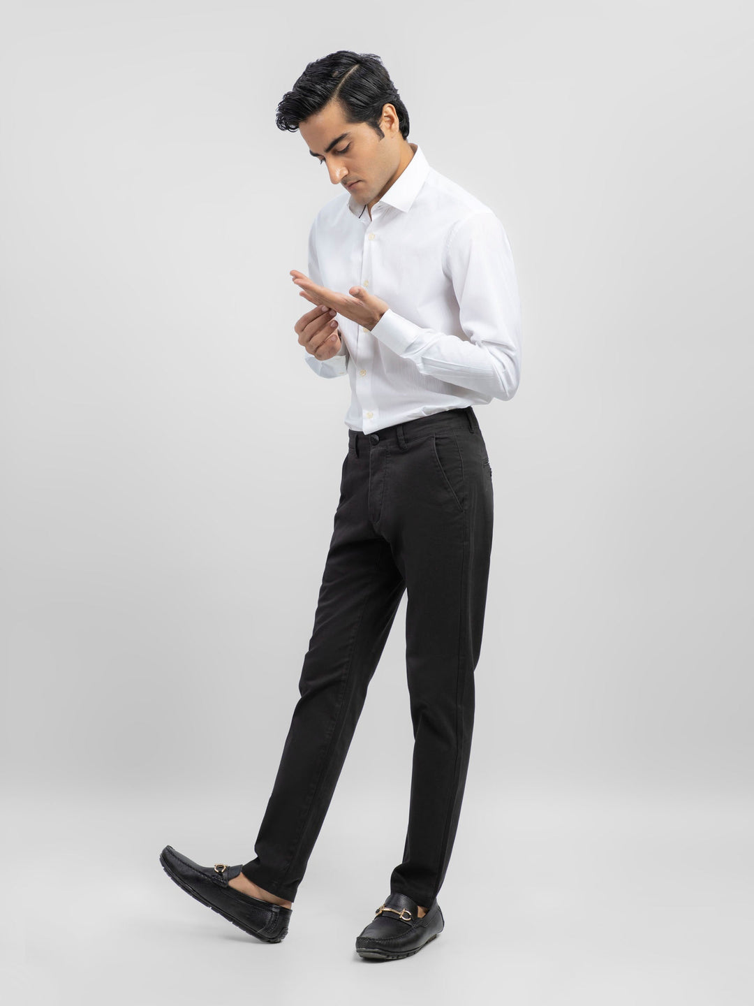 Brumano Ready To Wear Shirts Men 1 Piece Cotton White Striped Office Shirt With Cutaway Collar 0-32-023-2127 - Summer Collection