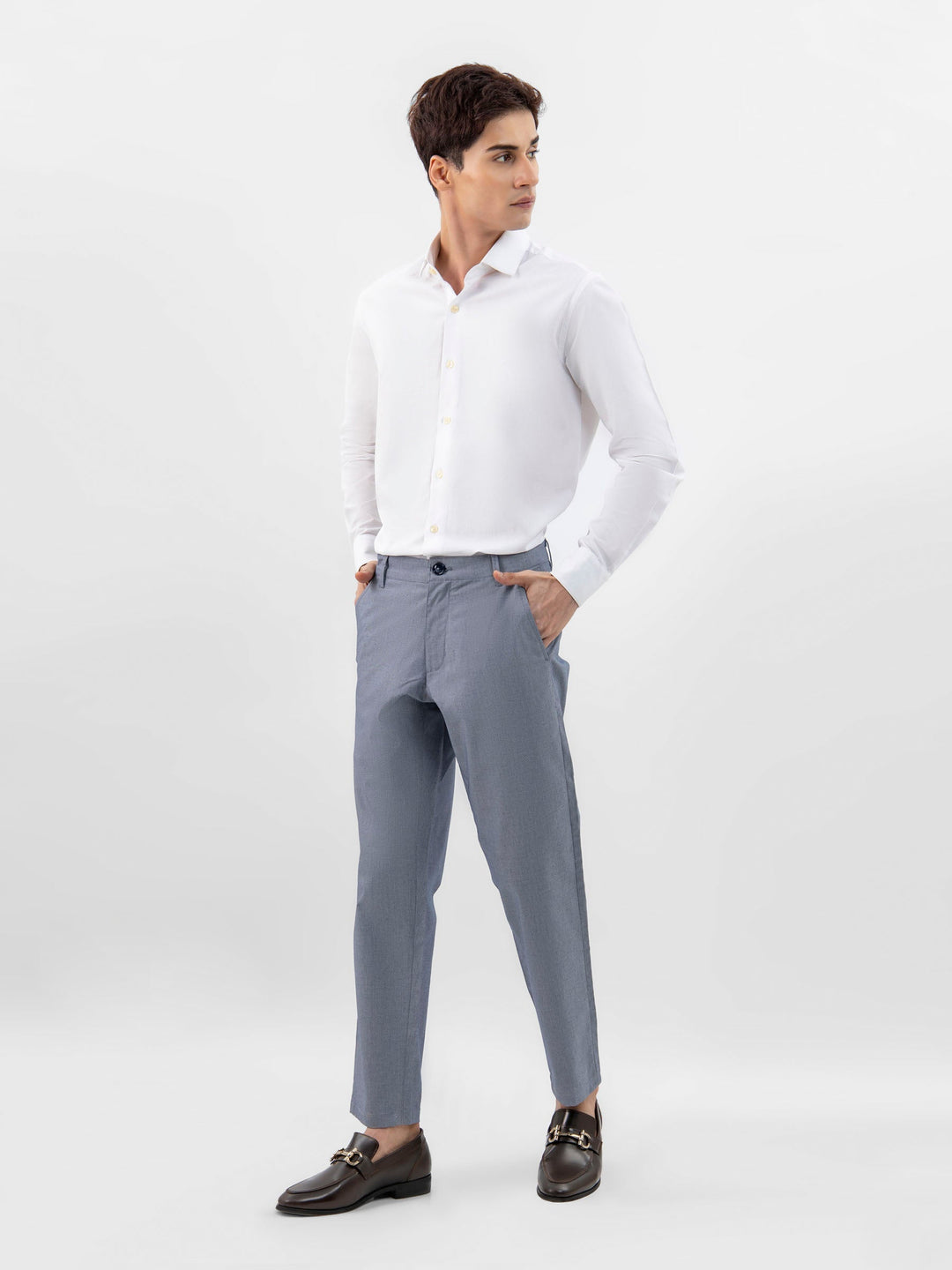 Brumano Ready To Wear Shirts Men 1 Piece Cotton White Structured Formal Shirt 0-32-024-2026 - Summer Collection