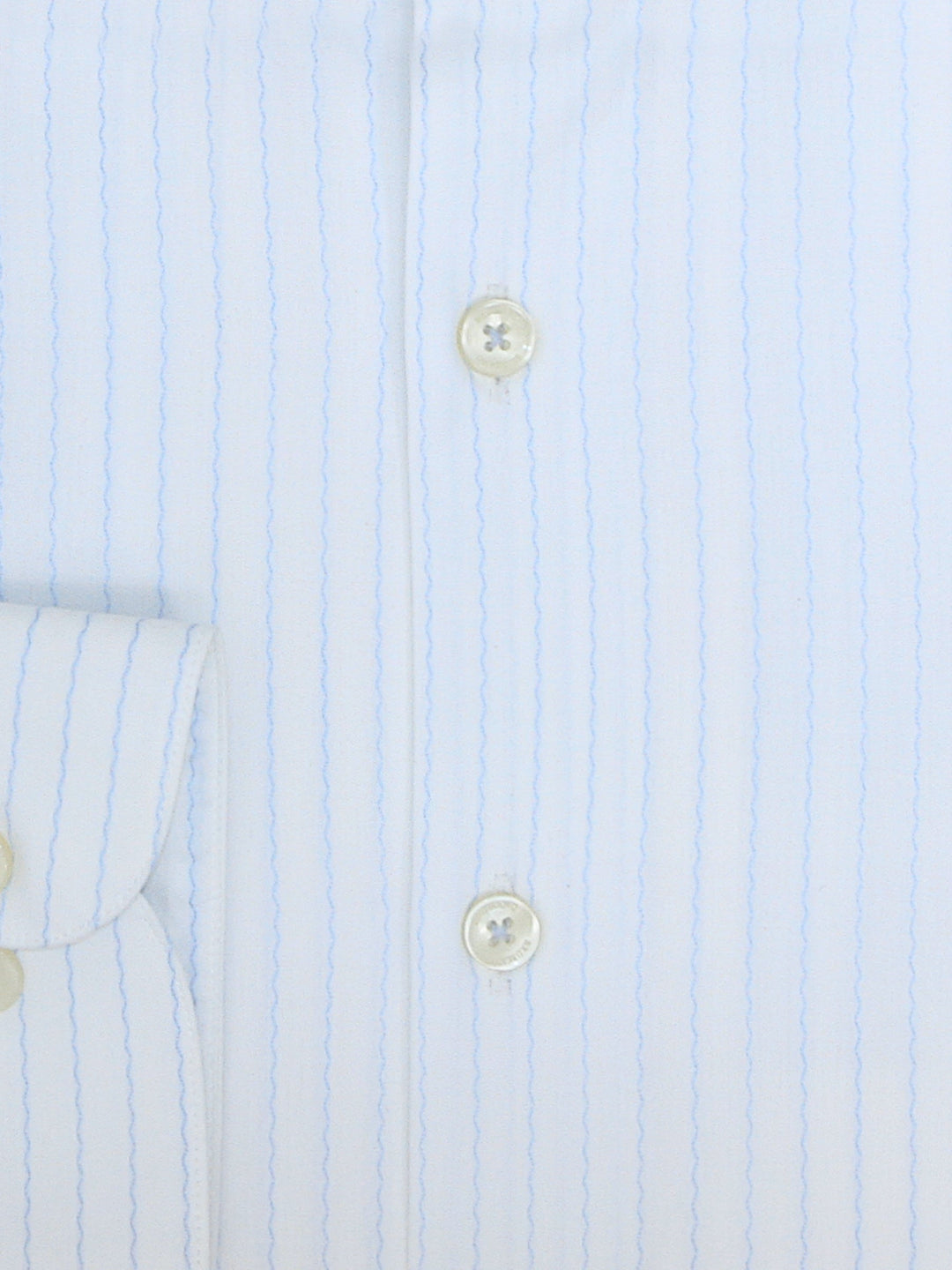 Brumano Ready To Wear Shirts Men 1 Piece Cotton White & Blue Formal Shirt With Printed Collar 0-32-023-2094 - Summer Collection