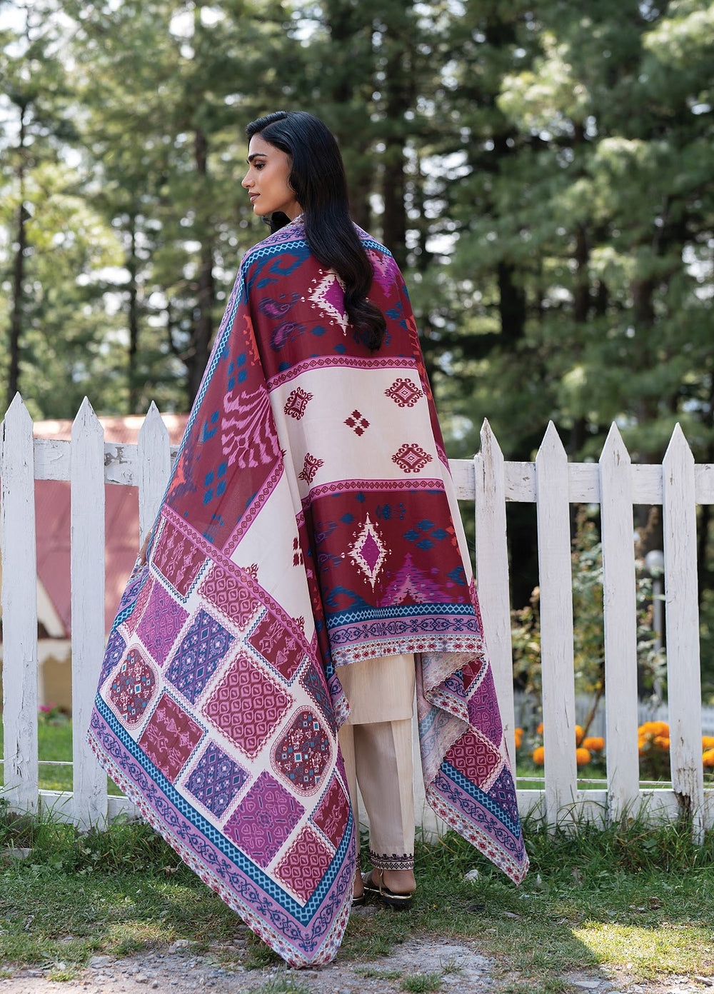 Extended Stay by Xenia Formals Unstitched Embroidered Khaddar 3 Piece Suit XE26UES 10-Nigah - Winter Collection