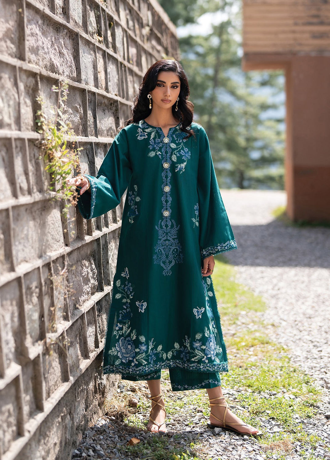 Extended Stay by Xenia Formals Unstitched Embroidered Khaddar 3 Piece Suit XE26UES 05-Rosha - Winter Collection