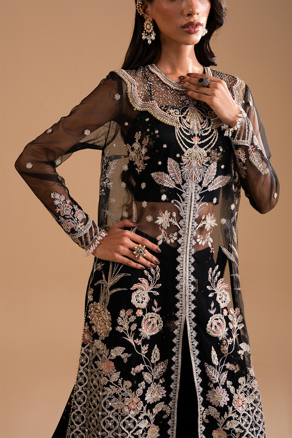 Afsany by Zariya RTW Embroidered Bareeze Net 3 Piece Suit MIRAAJE ZB50030 Festive Collection