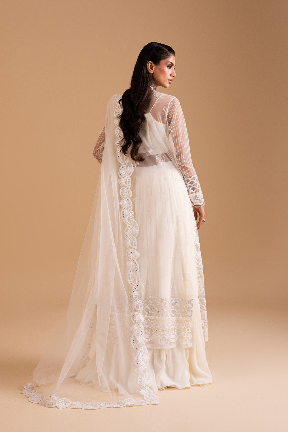 Afsany by Zariya RTW Embroidered Bareeze Net 3 Piece Suit WHISPER ZB50033 Festive Collection