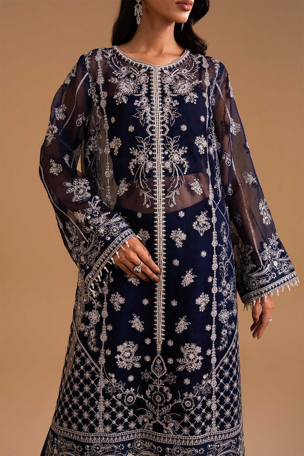 Afsany by Zariya RTW Embroidered Organza 3 Piece Suit MAHNOOSH ZB50036 Festive Collection
