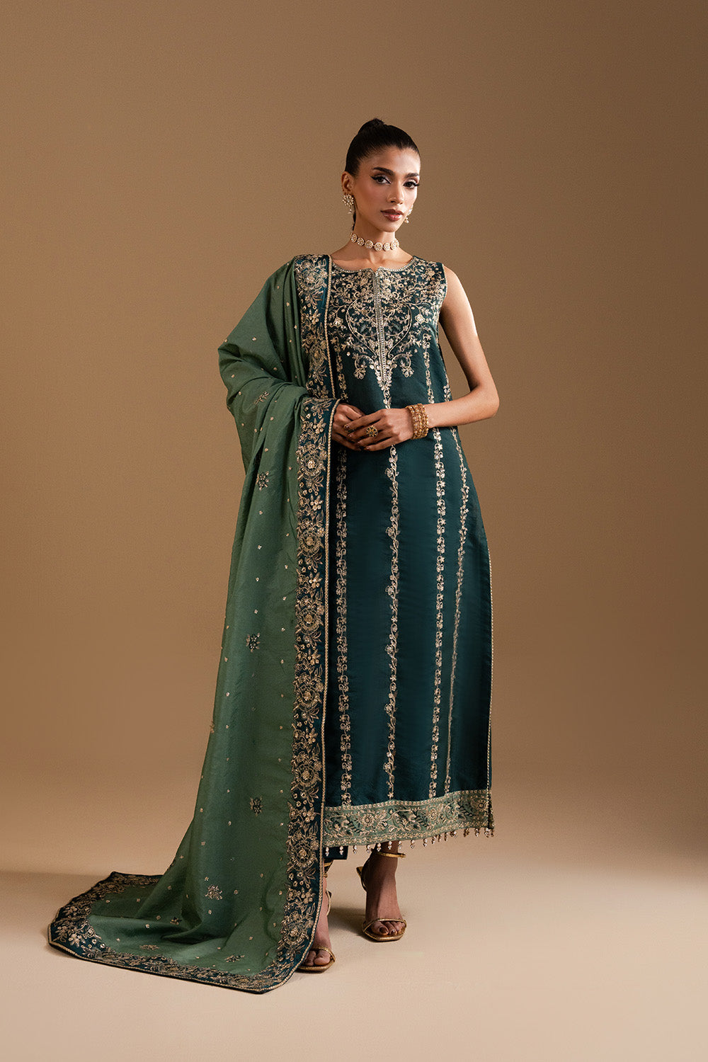 Afsany by Zariya RTW Embroidered Russian Silk 3 Piece Suit AZIN ZB50038 Festive Collection