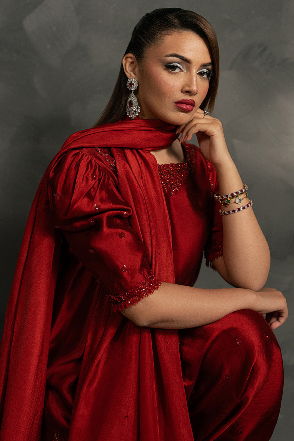 Anahira by Zariya RTW Embroidered Silk 3 Piece Suit ZIANA ZB50087 Festive Collection