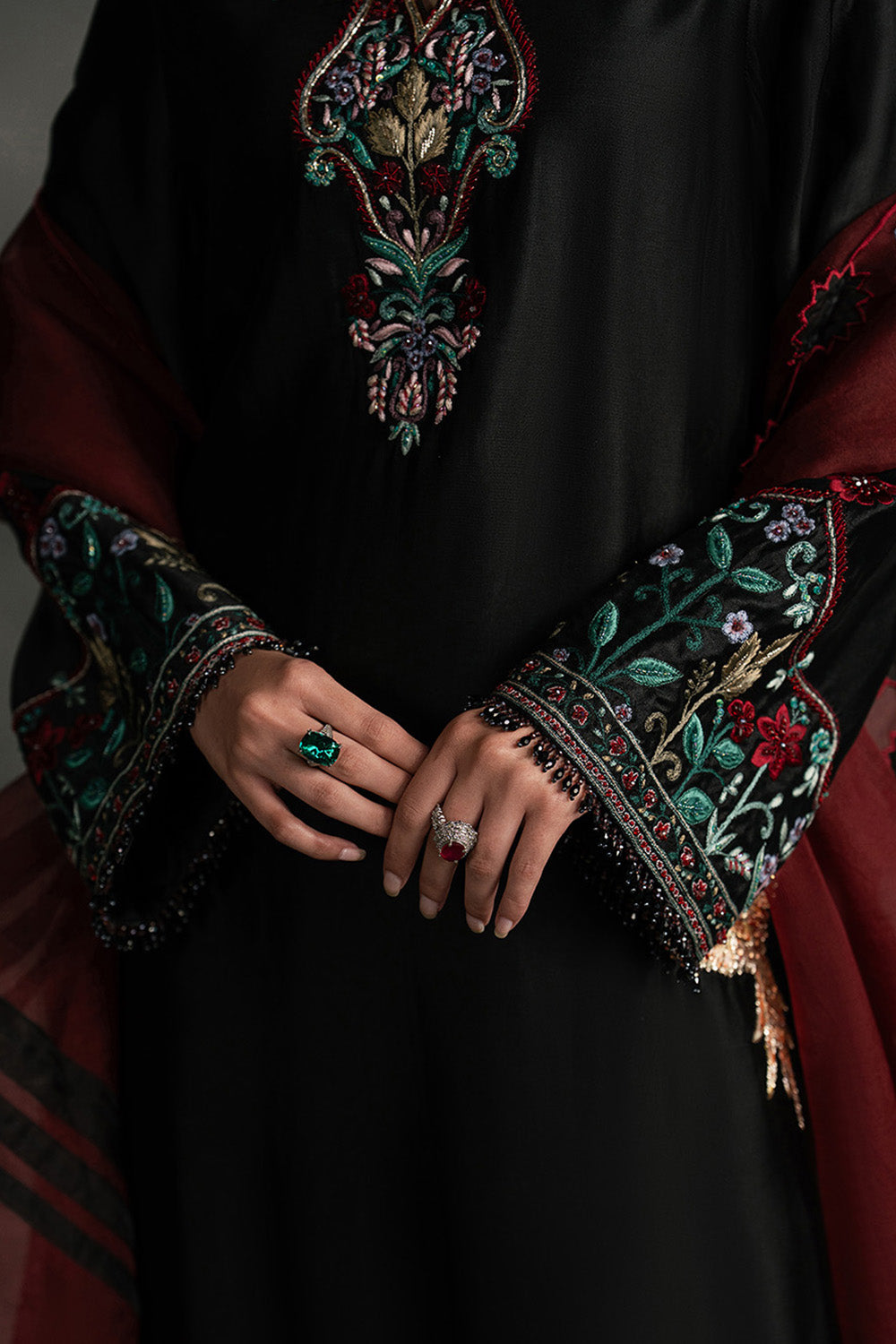 Anahira by Zariya RTW Embroidered Silk 3 Piece Suit MIRA ZB50089 Festive Collection
