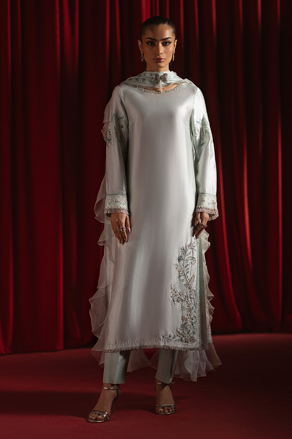 Siara by Zariya RTW Embroidered Silk 3 Piece Suit IRHA ZB60172 Festive Collection