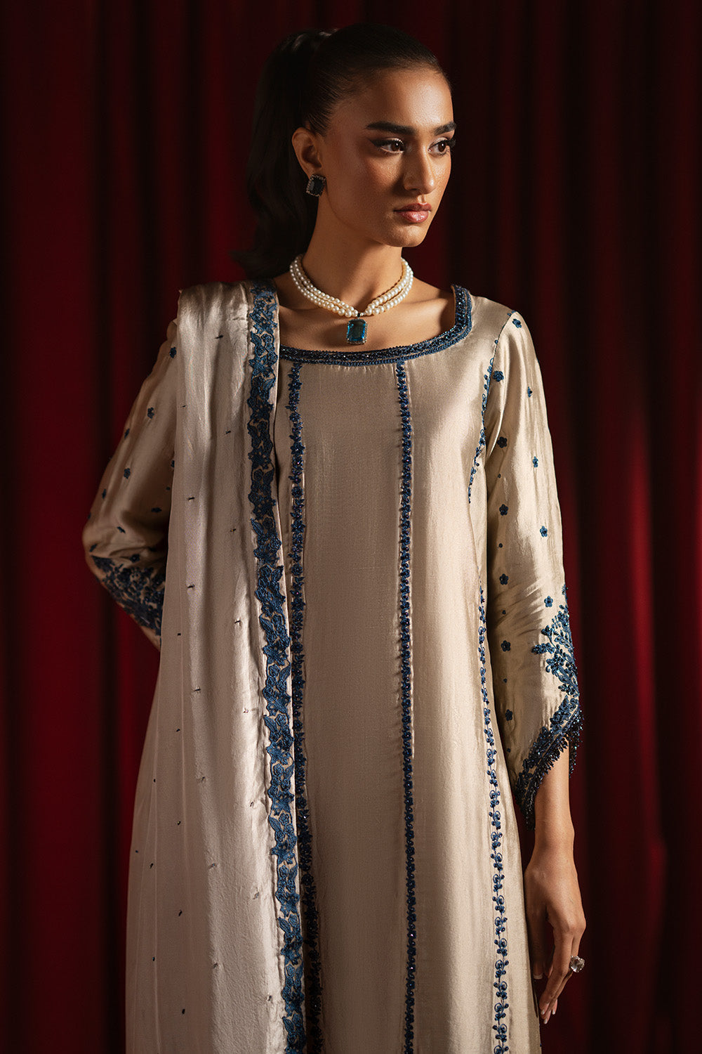 Siara by Zariya RTW Embroidered Silk 3 Piece Suit EMIRA ZB60173 Festive Collection