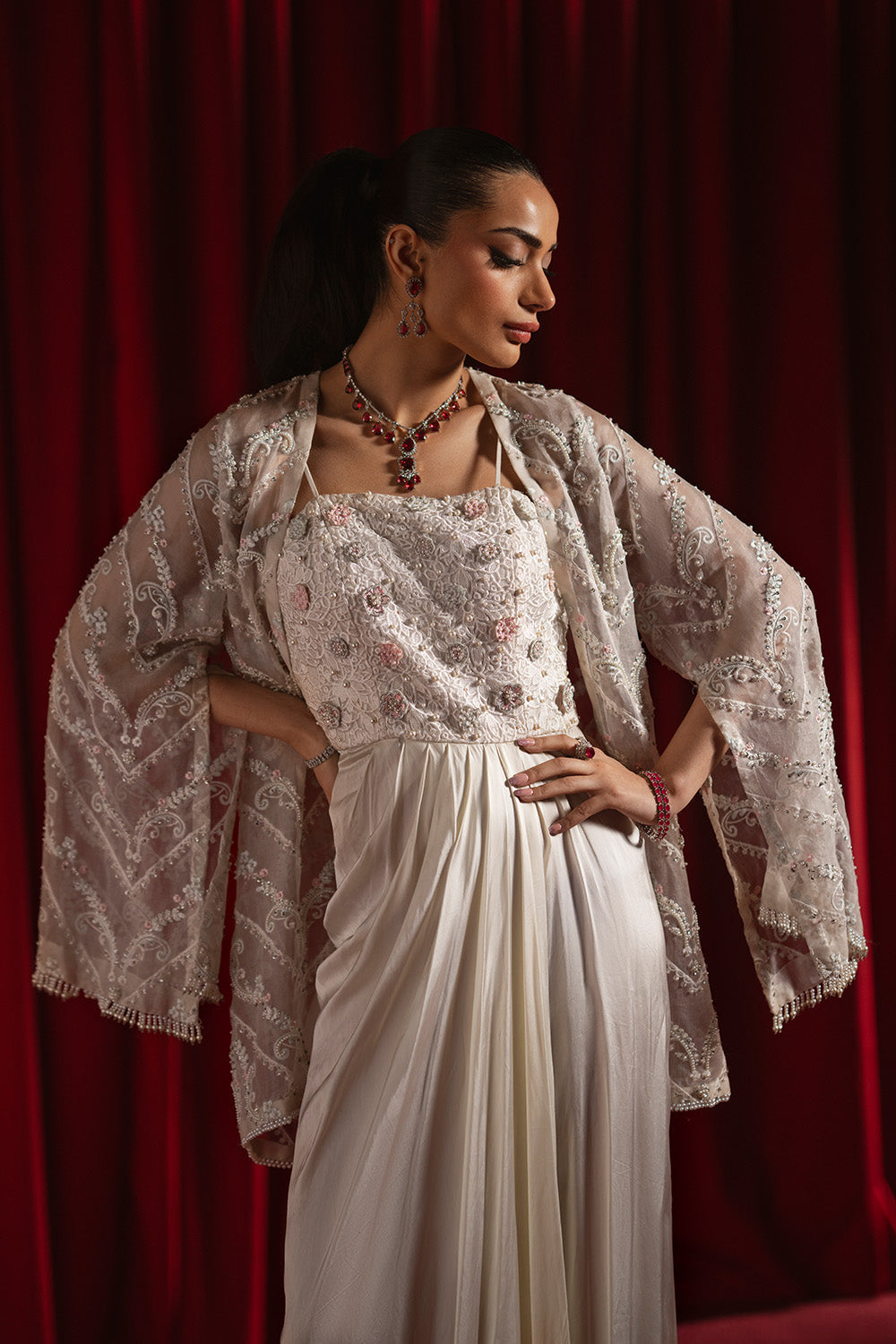 Siara by Zariya RTW Embroidered Organza 3 Piece Suit AMAL ZB60174 Festive Collection