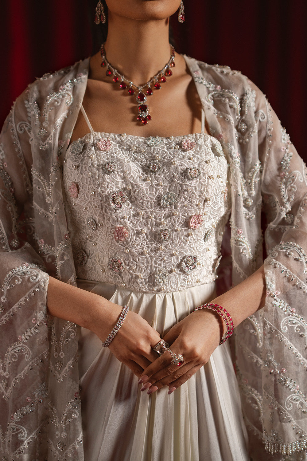 Siara by Zariya RTW Embroidered Organza 3 Piece Suit AMAL ZB60174 Festive Collection