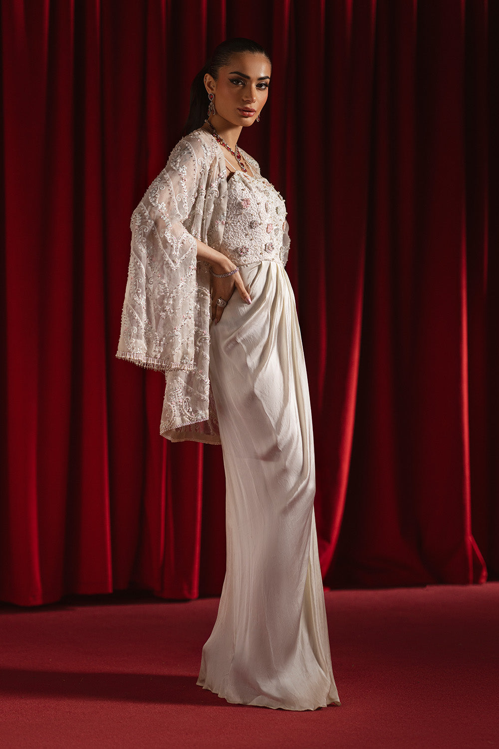 Siara by Zariya RTW Embroidered Organza 3 Piece Suit AMAL ZB60174 Festive Collection