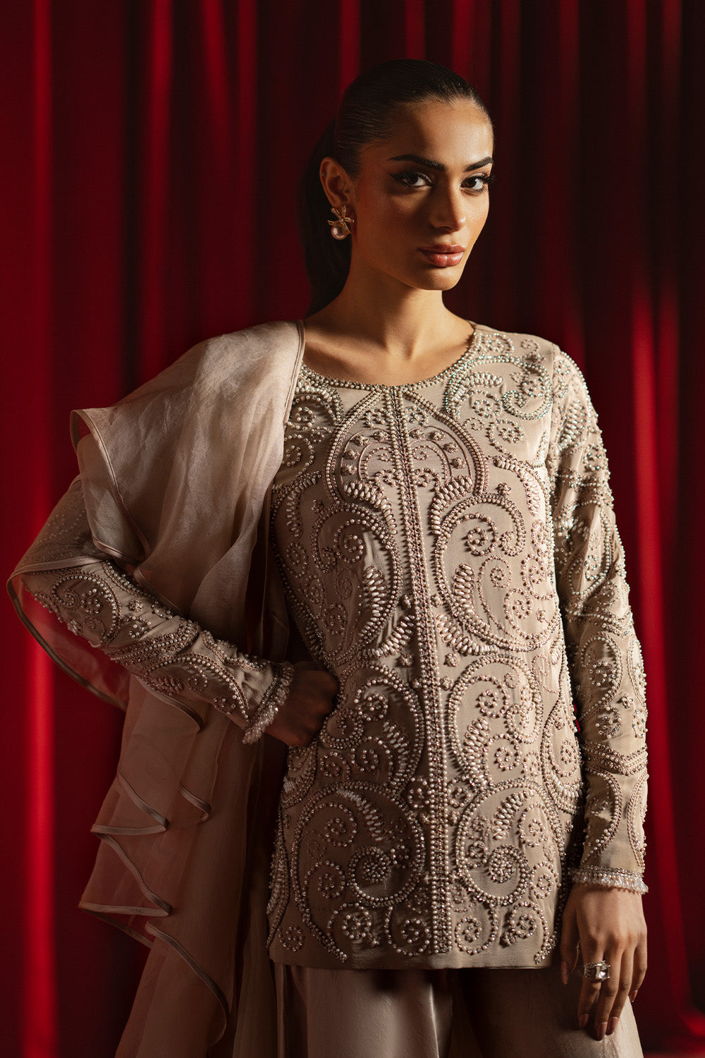 Siara by Zariya RTW Embroidered Georgette 3 Piece Suit AYLA ZB60177 Festive Collection