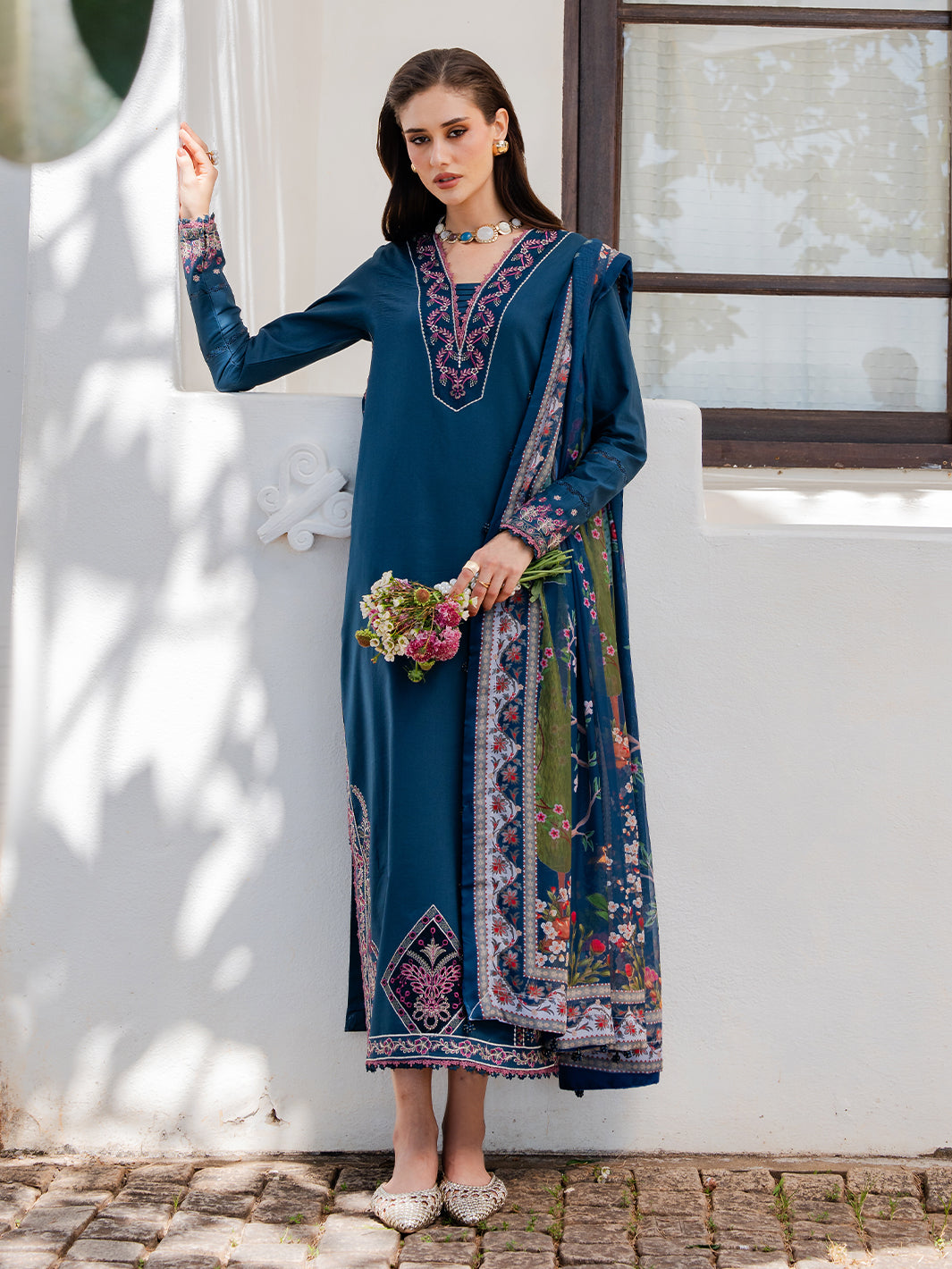 Dareen by Izel Unstitched Embroidered Lawn 3 Piece Suit Zeenat - Eid Collection