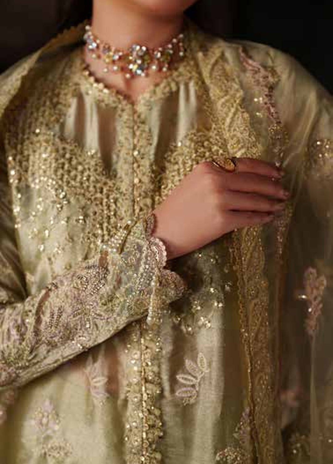 Verve Silk Edit by Emaan Adeel Unstitched Embroidered Mesuri 3 Piece Suit EA26UVF Zelie - Festive Collection