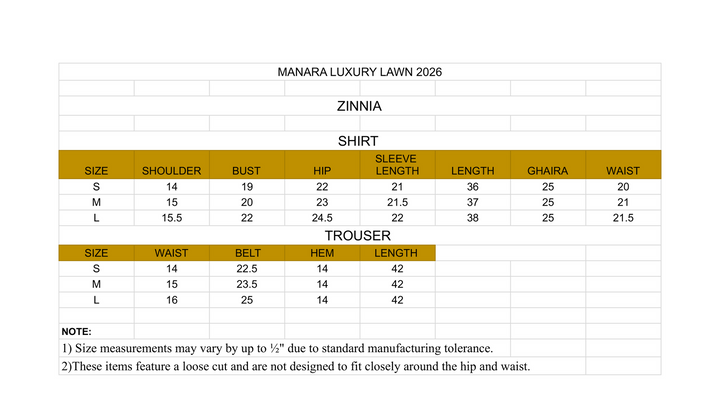 Manara by Maria Embroidered Chiffon 3 Piece Suit ZINNIA - Festive Collection