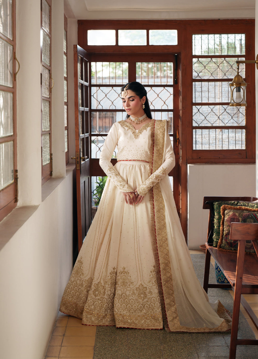 Shagun by Neeshay Unstitched Embroidered Raw Silk 2 Piece Suit NSH26US Zohravar - Festive Collection