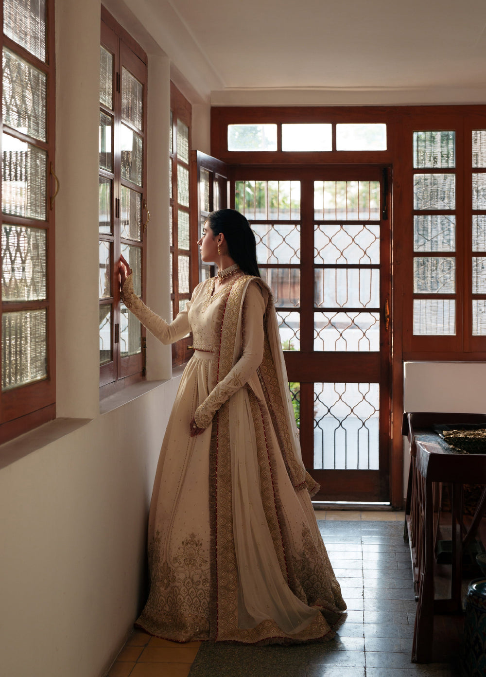 Shagun by Neeshay Unstitched Embroidered Raw Silk 2 Piece Suit NSH26US Zohravar - Festive Collection