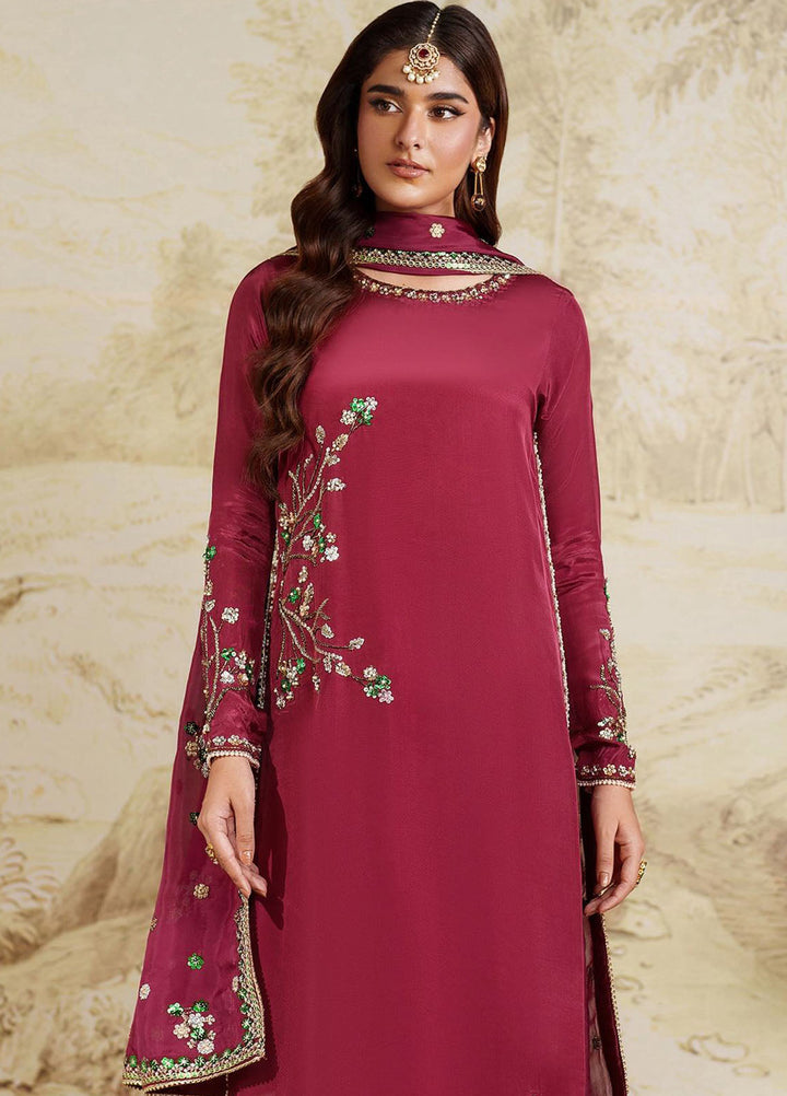 Saheera by Zarif Embroidered Raw Silk Suits Unstitched 3 Piece ZR25UF SHE-02 Shamma - Festive Collection