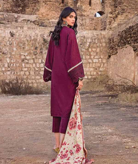 Zainab Chottani Embroidered Chikankari Suits Unstitched 3 Piece ZC22CK Pasbaan 6A - Luxury Collection