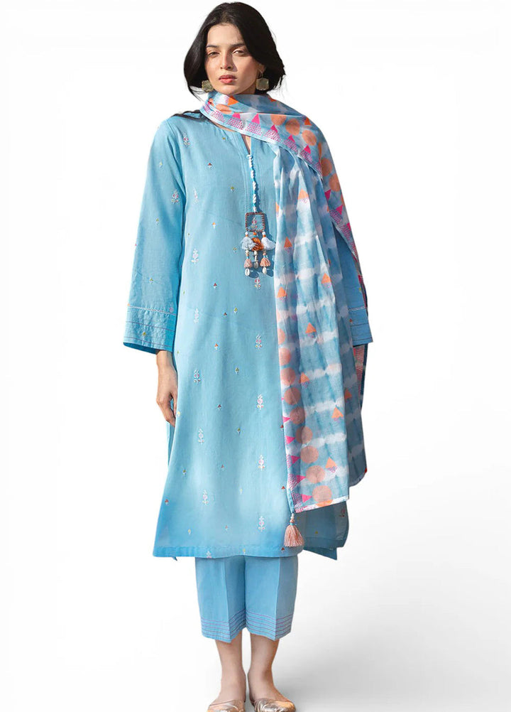 Zar Bano by Gul Ahmed Unstitched Printed Jacquard 3 Piece Suit GA26UZB MJ-52018 - Summer Collection