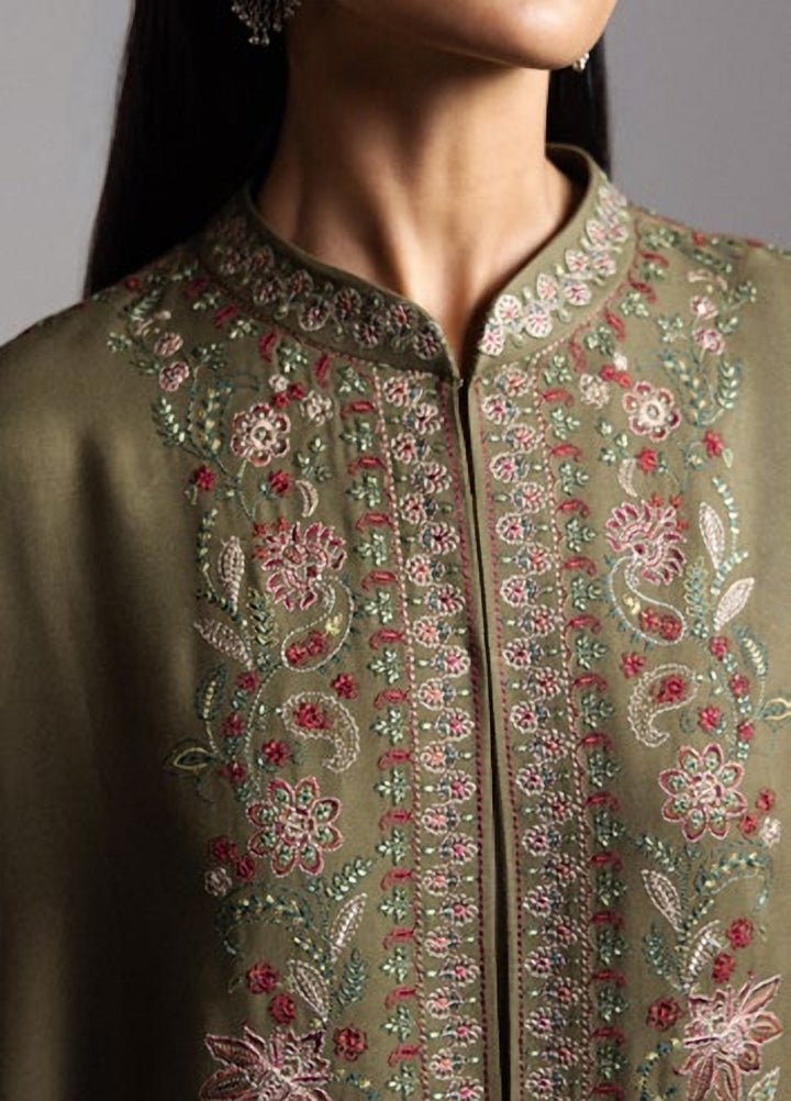 Saraab by Zara Shahjahan Unstitched Embroidered Marina 3 Piece Suit ZS26USW Chinar - Winter Collection