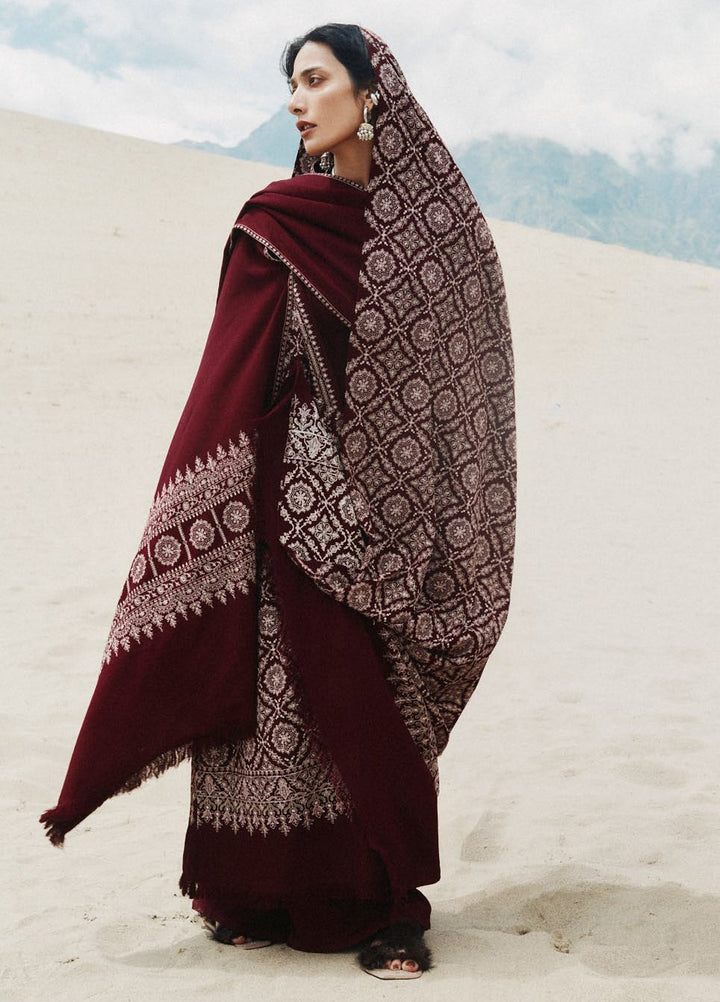 Saraab by Zara Shahjahan Unstitched Embroidered Marina 3 Piece Suit ZS26USW Mehrab - Winter Collection