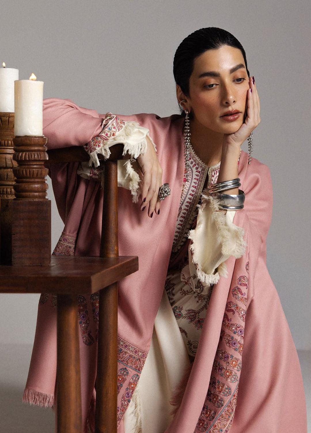 Saraab by Zara Shahjahan Unstitched Embroidered Marina 3 Piece Suit ZS26USW Pashm - Winter Collection