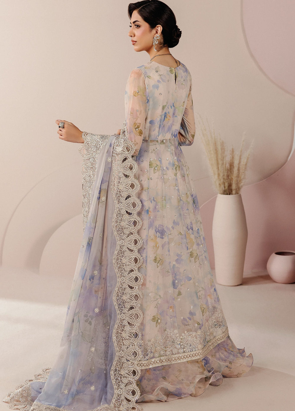 Roselle by Zarif Unstitched Embroidered Chiffon 3 Piece Suit ZR26UR ZRRPE-HAVEN 01 - Festive Collection