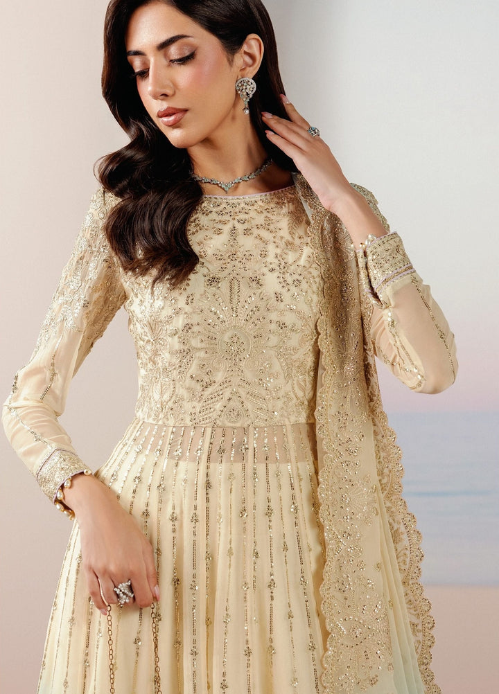 Roselle by Zarif Unstitched Embroidered Chiffon 3 Piece Suit ZR26UR ZRRPE-OPALINE 03 - Festive Collection