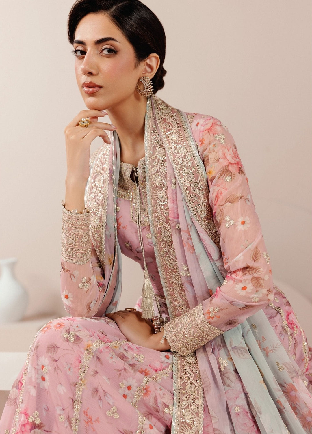Roselle by Zarif Unstitched Embroidered Chiffon 3 Piece Suit ZR26UR ZRRPE-REVERIE 04 - Festive Collection