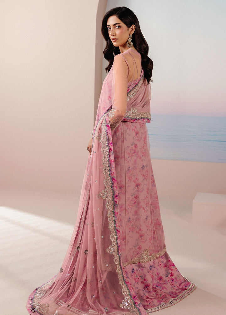 Roselle by Zarif Unstitched Embroidered Net 3 Piece Suit ZR26UR ZRRPE-TWIRL 08 - Festive Collection