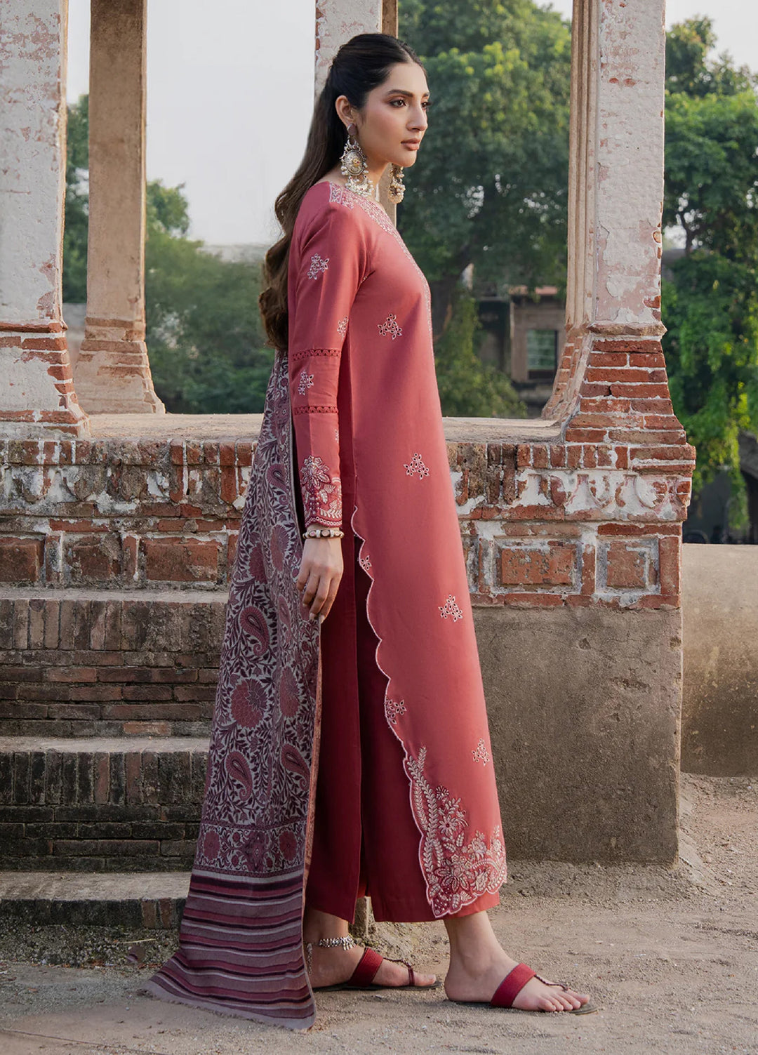 Nooraniyat by Izel Embroidered wool Suits Unstitched 3 Piece IZ25NW Zarnoor - Winter Collection