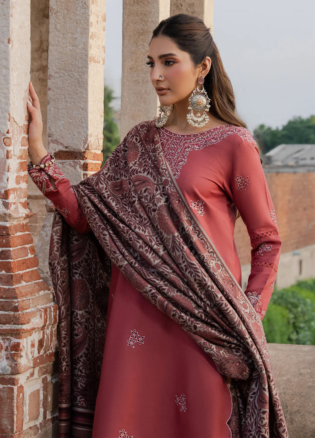 Nooraniyat by Izel Embroidered wool Suits Unstitched 3 Piece IZ25NW Zarnoor - Winter Collection