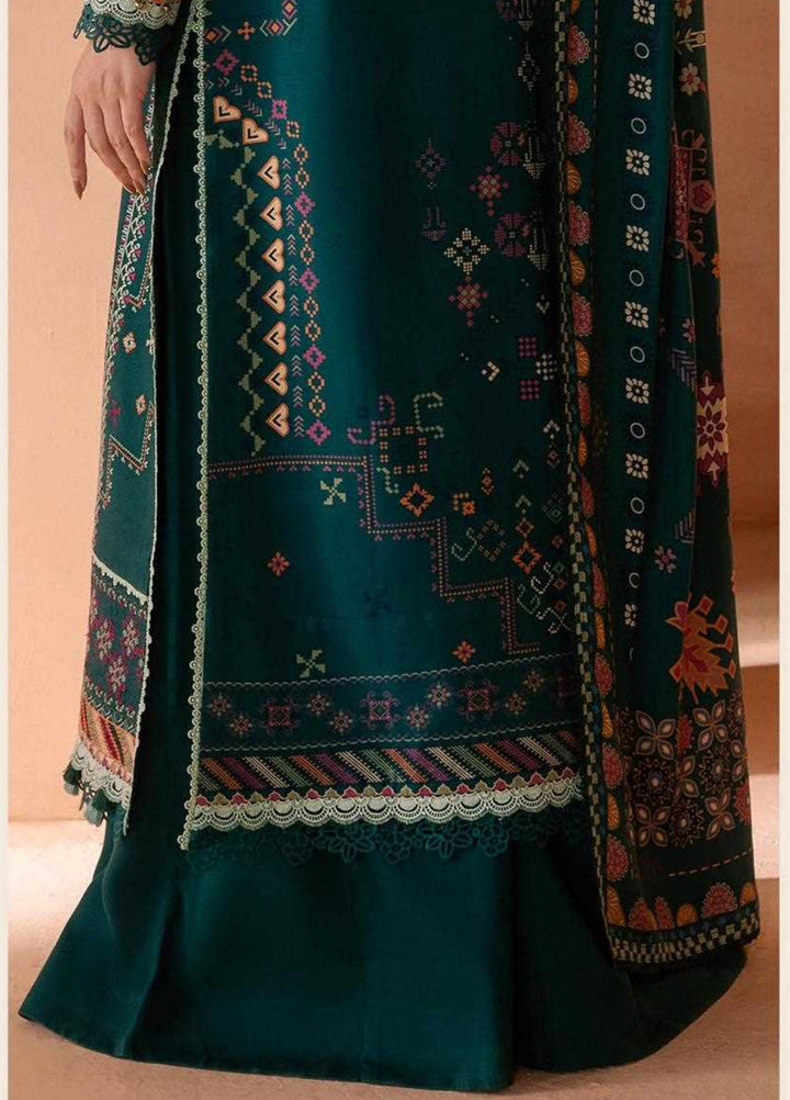 One Nation by Florent Unstitched Embroidered Viscose 3 Piece Suit FL26UON Zaryab - Casual Collection