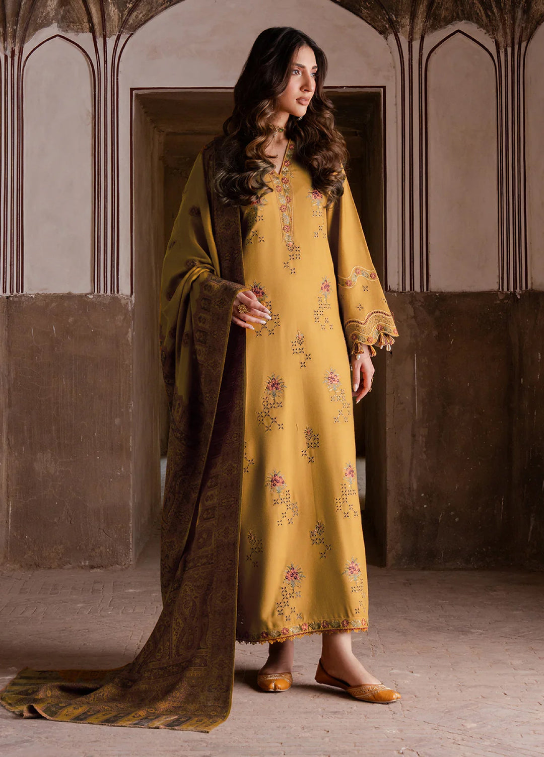 Nooraniyat by Izel Embroidered wool Suits Unstitched 3 Piece IZ25NW Zauq - Winter Collection