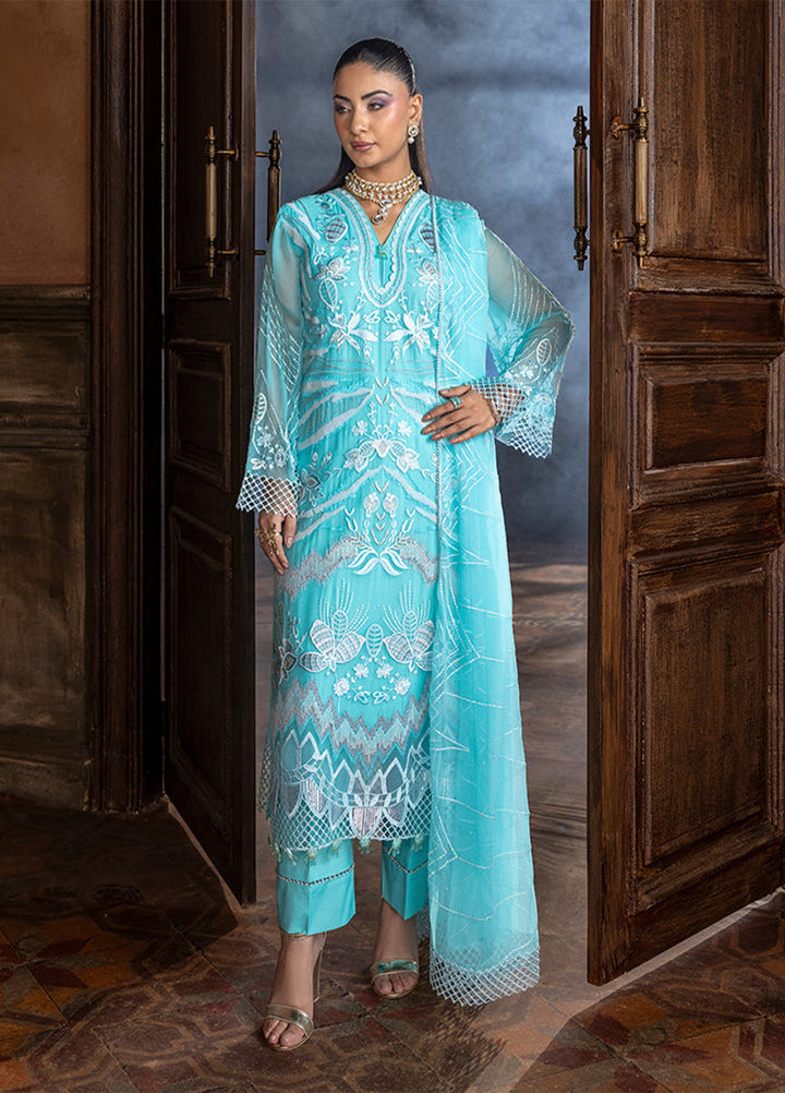 Zebtan Women Unstitched Embroidered Chiffon 3 Piece Suit AR-05 V2 Festive Collection