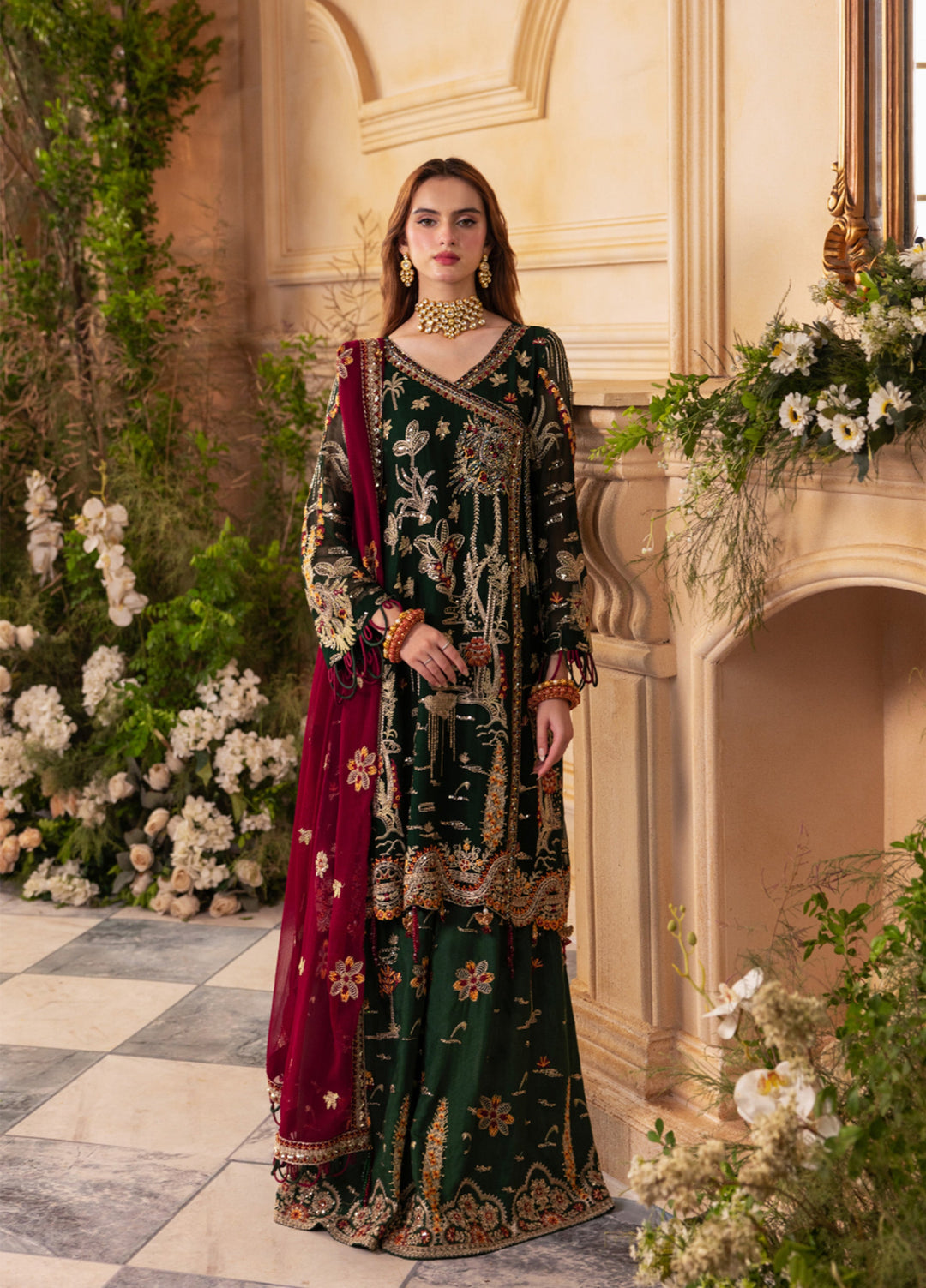 Zebtan Women Unstitched Embroidered Chiffon 3 Piece Suit ZC-01 Festive Collection