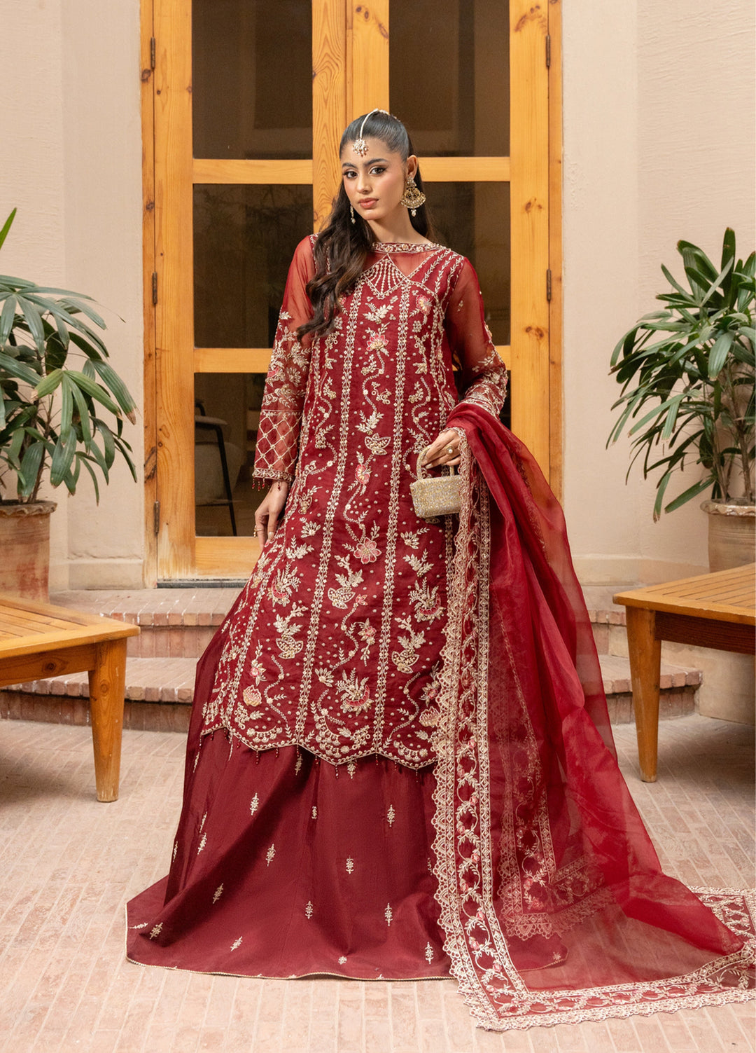 Zebtan Women Unstitched Embroidered Organza 3 Piece Suit MZ-04 Festive Collection