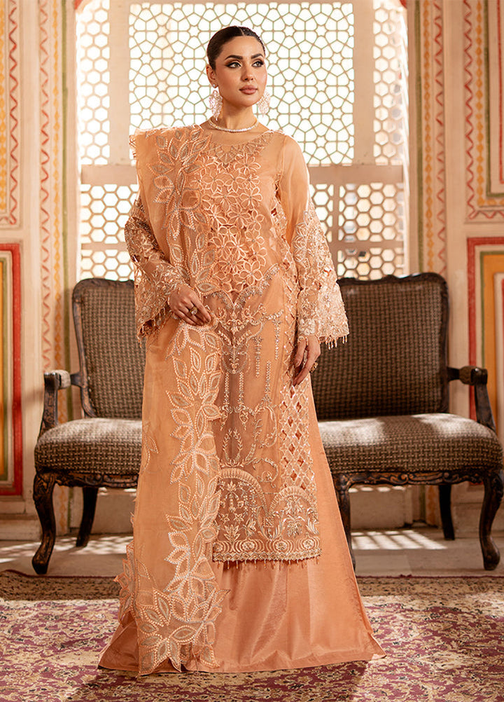 Zebtan Women Unstitched Embroidered Organza 3 Piece Suit RZ-01 Festive Collection