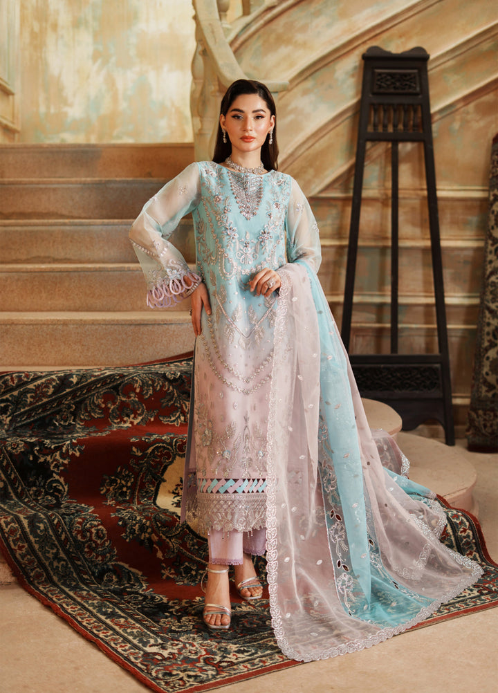 Zebtan Women Unstitched Embroidered Organza 3 Piece Suit ZG-01 Festive Collection