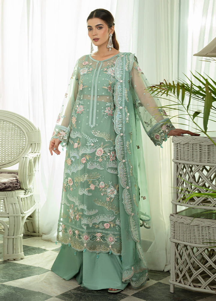 Zebtan Women Unstitched Embroidered Organza 3 Piece Suit ZM-02 Festive Collection