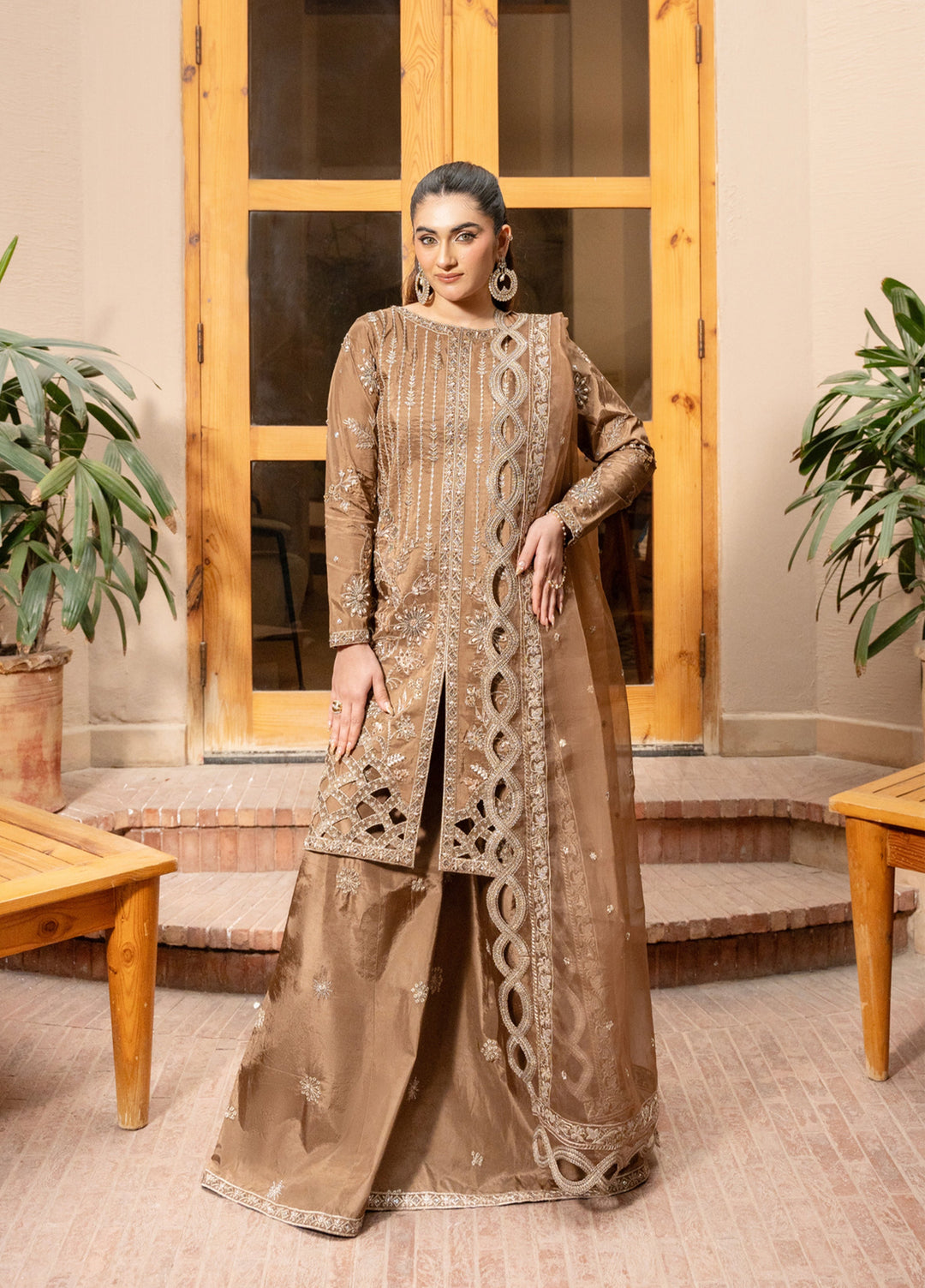 Zebtan Women Unstitched Embroidered Raw Silk 3 Piece Suit MZ-05 Festive Collection