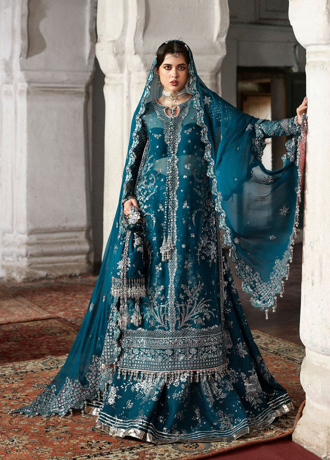 Massarat by Hussain Rehar Embroidered Organza Suits Unstitched 3 Piece HRR25MU Zebunisa - Festive Collection