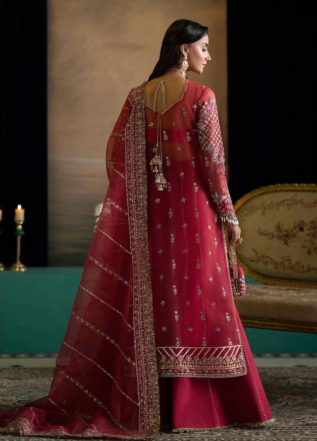 Afsana by Zevk Unstitched Embroidered Organza 3 Piece Suit ZV26UAW Gul Bahaar - Wedding Collection