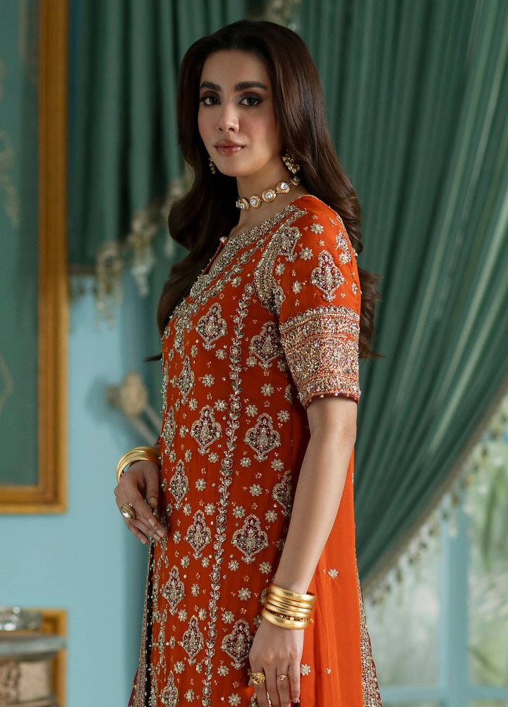 Afsana by Zevk Unstitched Embroidered Chiffon 3 Piece Suit ZV26UAW Jugnu - Wedding Collection