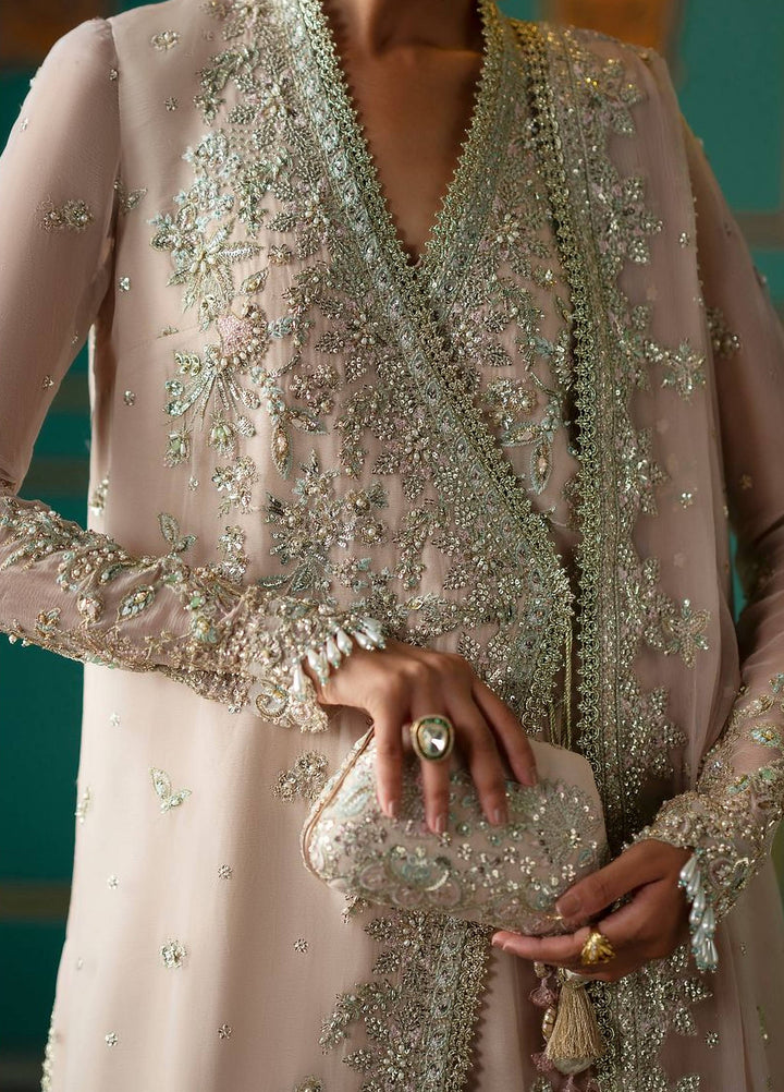 Afsana by Zevk Unstitched Embroidered Chiffon 3 Piece Suit ZV26UAW Resham - Wedding Collection