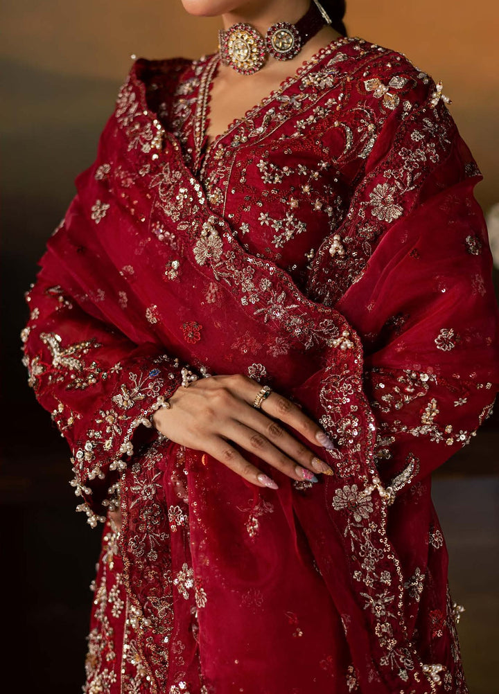 Zeynor by Aylin Unstitched Hand work Organza 3 Piece Suit AY26UZO Firestone - Wedding Collection